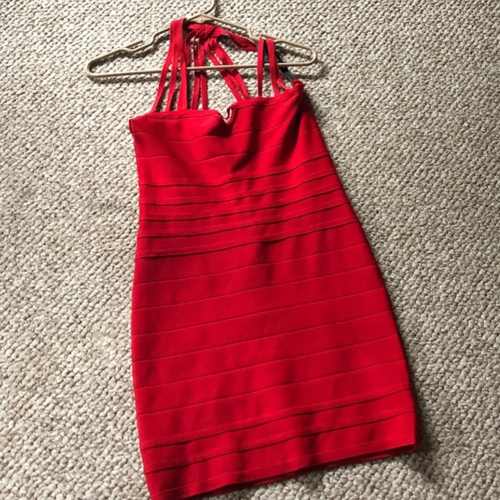 Red Bebe dress